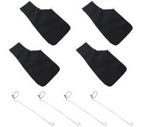 4 sacchetti per aspirapolvere in alluminio con 4 fili, sacchetto per la polvere nero, sacchetto per la polvere per seghe circolari, accessori per guanti in alluminio, sacchetto per la polvere