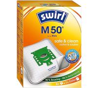 4 Sacchetti per aspirapolvere Swirl M50 - M 50 | Compatibile con Miele SDCJ0, SDCN0, SDCP3, SDCP4, SDMB0, SDRE1, SDRF3, SDRF4, SDRG1, SDRG3, SDRK3