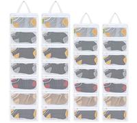4 sacchetti per bucato, organizer per calze in rete, per lavatrice, grandi borse da appendere per calze, biancheria intima, reggiseni, lingerie, organizer da viaggio, diverse dimensioni per adulti e
