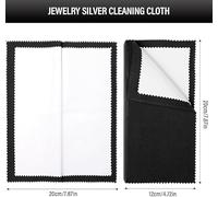 4 Salviette Per La Pulizia Dei Gioielli In Argento, 2 Bastoncini Per Lucidare I Gioielli, Salviette Per La Cura Dei Gioielli In Argento A Doppia Faccia, Adatte Per Rimuovere I Graffi.