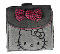 4 " Sanrio Hello Kitty Grigio Micro Camoscio Pattina Portafogli Magenta Pied