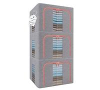 4 Scatole per Armadio Rigide con Cerniera da 66L (3, 66L (50X40X33CM))