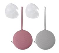 4 scatole per ciuccio, 2 sacchetti per ciuccio in silicone, porta ciuccio silicone, 2 contenitori trasparenti per ciuccio, portatili, senza BPA, per zaino fasciatoio