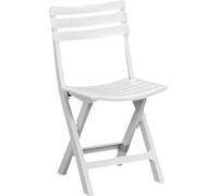 4 Sedie in polipropilene, pieghevole, colore bianco cm 44x41xH 78