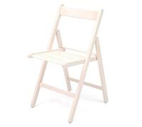 4 sedie pieghevole sedia birreria in legno verniciato VARI COLORI richiudibile per campeggio casa e giardino (BIANCA)