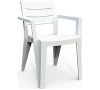 4 Sedie Poltrone da Giardino Keter in resina bianche