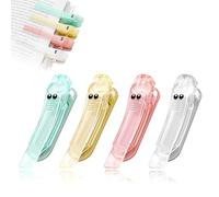 4 segnalibri automatici in silicone, simpatici custodi per pagine visive per donne e bibliofili, accessori da lettura unici, regali unici per rimanere in posizione durante la lettura