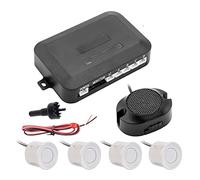 4 Sensori Buzzer Alert 22mm Kit Sensore Di Parcheggio Per Auto Di Assistenza Per Rivelatore Radar Di Backup Inverso DC 12V 6 Colori sensori parcheggio(BIANCO)