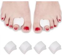 4 Separatore Dita Piede, distanziatori per dita dei piedi, divaricatore per alluce valgo in silicone - protezione delle dita dei piedi per dita sovrapposte, dita a martello, sollievo dal dolore