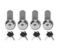 4 Serrature a Camma, Serratura Per Armadietto con Chiave a Chiave Simile, Serratura Tubolare, Serratura a Cilindro Per Rimorchio, Diametro 15 Mm, Cassetta degli Attrezzi, Cassetta degli Attrezzi, Tubo