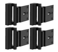 4 serrature di sicurezza domestica, serrature di rinforzo per porta, bulloni di sicurezza ad alta resistenza, finitura per serratura per porta a battente verso l'interno (BK)