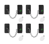 4 serrature per frigorifero con impronte digitali, limite di sicurezza push-pull con catena, chiusura per finestra di ricarica di tipo C, accesso biometrico intelligente per la protezione della