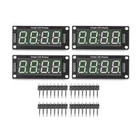 4 Set 0.56in 4-Digit Tube LED Segment Display Module TM1637 7 Segments Time Display Module Display Clock(Verde MRA041A)