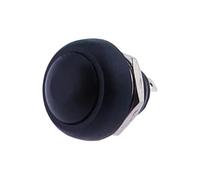 4 set 5/10 pezzi 33B Mini piccolo pulsante in plastica a testa rotonda ON OFF interruttore momentaneo 2 pin 12 mm impermeabile alimentazione reset non bloccabile(Black,10pcs)