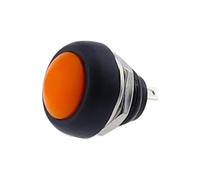 4 set 5/10 pezzi 33B Mini piccolo pulsante in plastica a testa rotonda ON OFF interruttore momentaneo 2 pin 12 mm impermeabile alimentazione reset non bloccabile(Orange,5pcs)
