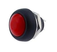 4 set 5/10 pezzi 33B Mini piccolo pulsante in plastica a testa rotonda ON OFF interruttore momentaneo 2 pin 12 mm impermeabile alimentazione reset non bloccabile(Red,10pcs)