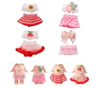 4 Set 7,62cm Vestiti Bambole per Sonny Angel, Accessori Bambole Collezione Include Top & Gonne per Adulti Regalo Collezionisti Decorazione & Esposizione (Ciliegia, Fragola, Ape, Farfalla)