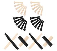 4 Set Accessori per Chitarra Acustica Ponte e Sella Resistenti | Riduce il Ronzio delle Corde, Facile Installazione, Adatto a Chitarristi e Principianti, per Riparazioni e Setup Fai da Te