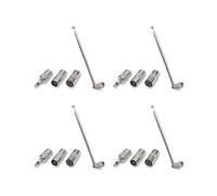 4 Set Antenna Radio FM Telescopica Antenna A Stelo Adattatore da 3,5 mm Ricevitore Stereo MAV Spina Maschio Tipo F Antenna A 7 Sezioni