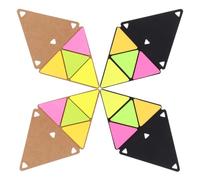 4 Set Blocchi Note Adesive Triangolari PET per Ufficio e Riunioni | Superficie Liscia, per Segnare Pagine e Annotare Documenti, Pratici su Quaderni e Lavagne