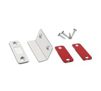 4 Set Chiusura Magnetica per Ante Mobili, Argento | per Cucine e Armadi, Installazione Semplice, Acciaio Laminato a Freddo, Mantiene le Ante Chiuse