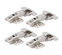 4 set di cerniere per armadio con tampone di smorzamento hardware in acciaio laminato a freddo per porta della cucina chiusura morbida braccio dritto sovrapposizione completa struttura flessibile