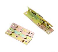 4 set di connettori per cerniere per binario letto, non mortasa, per rinforzare e stabilizzare il telaio del letto, realizzati in acciaio laminato a freddo