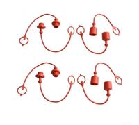 4 set di giunti idraulici antipolvere per ISO 7241-A, coperture maschio e femmina in gomma rossa compatibili con raccordi da 1/4 3/8 1/2 3/4 1 pollice (1/2 pollice)