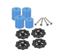 4 set di parti for stampante 3D M3 M4 Kit di livellamento con dado for letto riscaldato, vite a molla, accessori for piattaforma for letto riscaldato for CR-10 Ender 3(Blue Silicone Kit)
