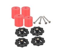 4 set di parti for stampante 3D M3 M4 Kit di livellamento con dado for letto riscaldato, vite a molla, accessori for piattaforma for letto riscaldato for CR-10 Ender 3(Red Silicone Kit)