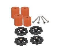 4 set di parti for stampante 3D M3 M4 Kit di livellamento con dado for letto riscaldato, vite a molla, accessori for piattaforma for letto riscaldato for CR-10 Ender 3(Brown Silicone Kit)
