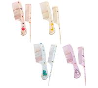 4 set di pettini per bambini, graziosi pettini per bambini, mini pettine per capelli a coda di topo, pettine antistatico per capelli bagnati, adatto per ragazzi e ragazze (quattro colori)