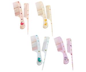 4 set di pettini per bambini, graziosi pettini per bambini, mini pettine per capelli a coda di topo, pettine antistatico per capelli bagnati, adatto per ragazzi e ragazze (quattro colori)