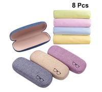 4 Set di scatole per occhiali in lino retrò Custodia per occhiali vintage con