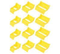 4 Set Dispenser di Nastro Adesivo Portatile in Plastica, Taglio | Nastri Trasparenti, Uso Domestico e Cucina, Leggero, Giallo, Impugnatura Manuale, Operazione Scorrevole