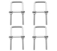 4 Set M8 Piazza U-Bulloni 304 In Acciaio Inox U Morsetto Bullone con Dadi e Rondelle 42mm Larghezza Interna per Rimorchi Tubi Hardware in Legno