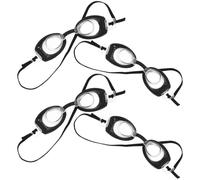 4 Set Mini Bambole Occhialini da Nuoto con Scatola di Immagazzinaggio Casa