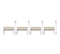 4 set Mini panchina e lampioni in miniatura da banco Mini Light Street Light