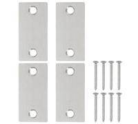 4 Set Placca Serratura 1.12" x 2.24" con Viti per Deadbolt, Argento
