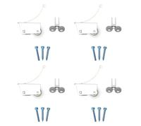 4 Set Rotella per Binario Scorrevole Coda a Camma, Argento | Nylon e Ferro, Sostituzione Semplice e Silenziosa, per Porte Armadio e Manutenzione Domestica