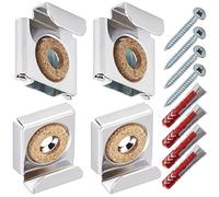 4 set SOTECH clip per specchi senza cornice fino a 6 mm di spessore del materiale | Capacità di carico del portafoto 15 kg | Distanza dalla parete 9 mm | Fissaggio con meccanismo a molla