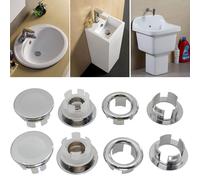 4 Set Traboccamento Anelli + Cover Bagno Lavello Foro Rotondo Coperture