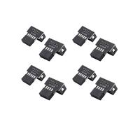 4 Set USB 2.0 10 Pin 9 Pin Angolato da 90 Gradi Verso L'Alto e Verso il Basso per Adattatore di Estensione Della Scheda Madre