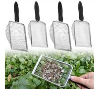 4 setacci per terreno da giardino, setaccio/indovinello con manico, setaccio a rete da giardinaggio per terreno, sabbia, rocce, compost, sporco