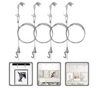 4 Sets Cornice Per Quadro Cordino Fotografica Appendiabiti Gancio Fotografico