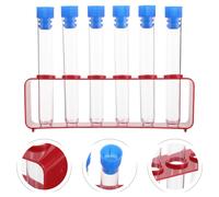 4 Sets Di Provette Sperimentali Plastica Trasparente Tubi Scientifici