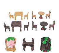 4 Sets Tavolo Sedie Ornamenti Mestiere Sedia Da in Miniatura Mobili Per