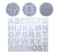 4 Sheets Ornamento Con Lettera Di Strass Lettere Adesive Brillantini Adesivi