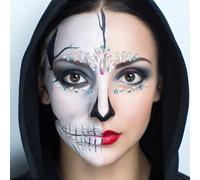 4 Sheets Temporary Tattoos Festival Accessories Gemme Viso Adesivi