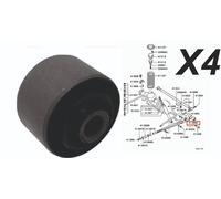 4 SILENTBLOCK KIT PUNTONE POSTERIORE DIAMETRO 60 PER PAJERO II 2.5 TD MOT. 4D56T